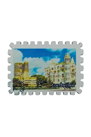 Azerbaycan Temalı Pul Magnet