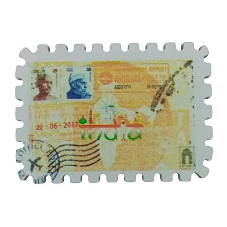 Hindistan Temalı Pul Magnet