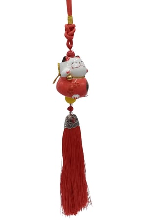 Feng Shui Maneki Neko Şans Kedisi Kırmızı No.1