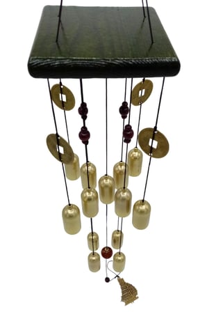 Feng Shui Metal Rüzgar Çanı Şans Parası İki Katlı S07