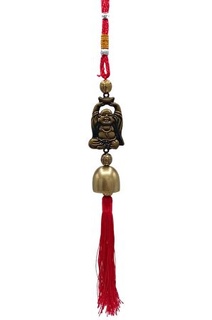 Çin Feng Shui Şans ve Bereket Metal Çan Buda 30 cm