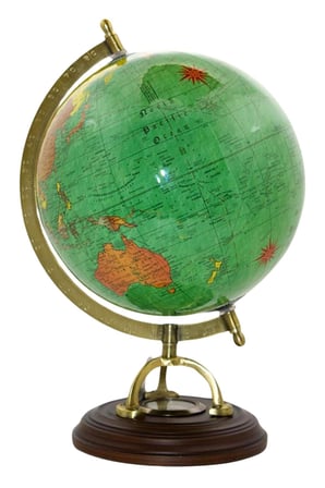 Dekoratif Dünya Küre Pusulalı 32 cm 4138-GR 