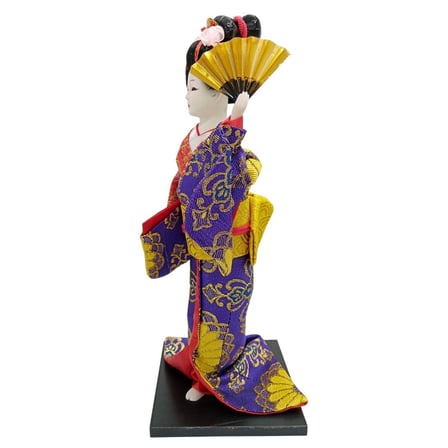 Japon Kimonolu Geyşa Bebek Kabuki Biblo 30 cm No.9