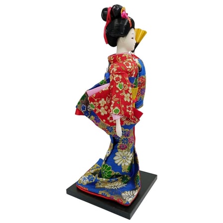 Japon Kimonolu Geyşa Bebek Kabuki Biblo 30 cm No.17