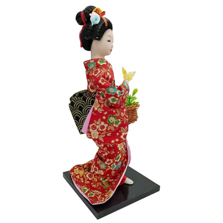 Japon Kimonolu Geyşa Bebek Kabuki Biblo 30 cm No.18
