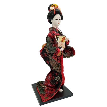 Japon Kimonolu Geyşa Bebek Kabuki Biblo 30 cm No.21
