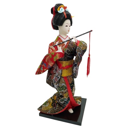 Japon Kimonolu Geyşa Bebek Kabuki Biblo 30 cm No.22