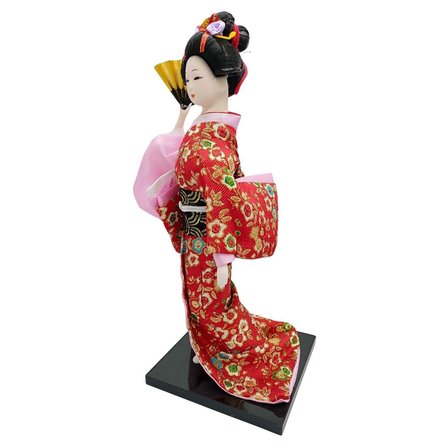 Japon Kimonolu Geyşa Bebek Kabuki Biblo 30 cm No.23