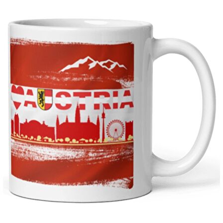 Avusturya Kupa Bardak 2 Adet Seyahat Hatıra Austria Mug