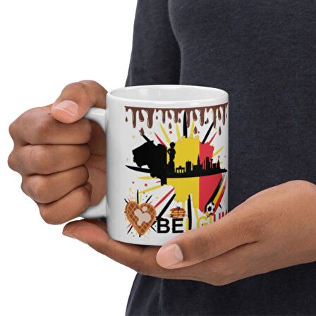 Belçika Kupa Bardak 2 Adet Seyahat Hatıra Belgium Mug