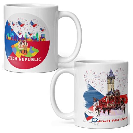 Çek Cumhuriyeti Kupa Bardak 2 Adet Seyahat Hatıra Czech Republic Mug