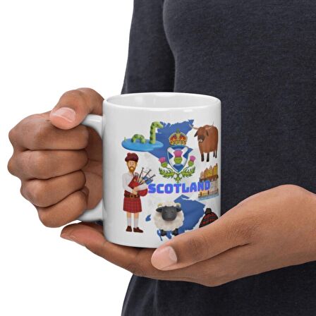 İskoçya Kupa Bardak 2 Adet Seyahat Hatıra Scotland Mug