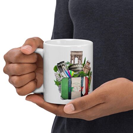 İtalya Kupa Bardak 2 Adet Seyahat Hatıra Italy Mug