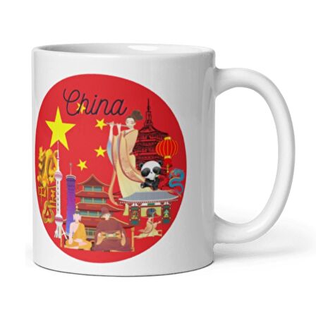 Çin Kupa Bardak 2 Adet Seyahat Hatıra Chinese Mug