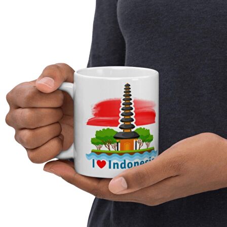 Endonezya Kupa Bardak 2 Adet Seyahat Hatıra Indonesia Mug