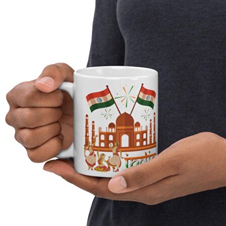Hindistan Kupa Bardak 2 Adet Seyahat Hatıra India Mug