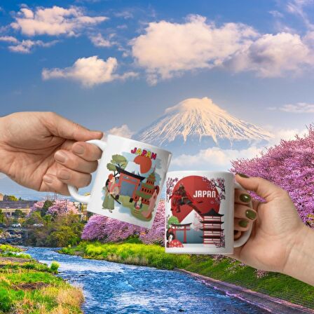 Japonya Kupa Bardak 2 Adet Seyahat Hatıra Japan Mug