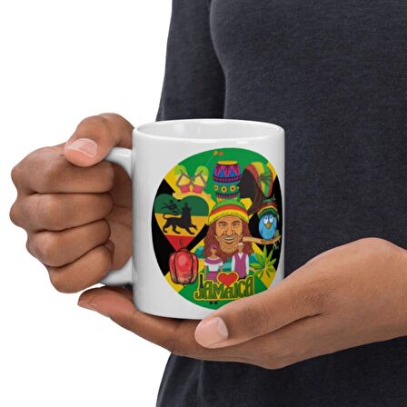 Jamaika Kupa Bardak 2 Adet Seyahat Hatıra Jamaica Mug