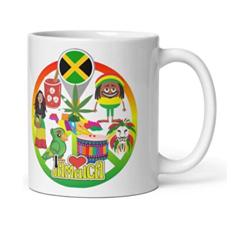 Jamaika Kupa Bardak 2 Adet Seyahat Hatıra Jamaica Mug