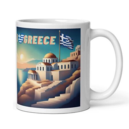 Yunanistan Kupa Bardak 2 Adet Seyahat Hatıra Greece Mug