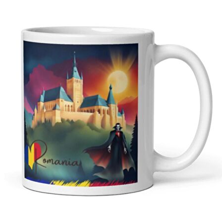 Romanya Kupa Bardak 2 Adet Seyahat Hatıra Romania Mug