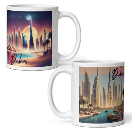 Dubai Kupa Bardak 2 Adet Seyahat Hatıra Dubai Mug