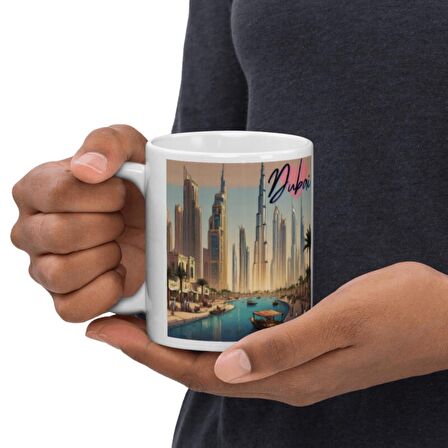 Dubai Kupa Bardak 2 Adet Seyahat Hatıra Dubai Mug