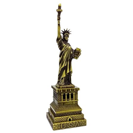 Vintage Metal USA Özgürlük Heykeli Antik Bronz 32 cm