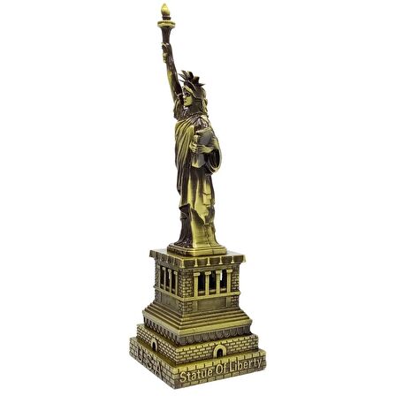 Vintage Metal USA Özgürlük Heykeli Antik Bronz 32 cm