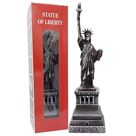 Vintage Metal USA Özgürlük Heykeli Gümüş 32 cm