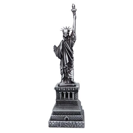 Vintage Metal USA Özgürlük Heykeli Gümüş 32 cm