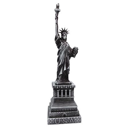 Vintage Metal USA Özgürlük Heykeli Gümüş 32 cm