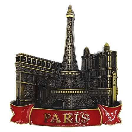Vintage Metal 3D Magnet Paris Fransa 7 cm