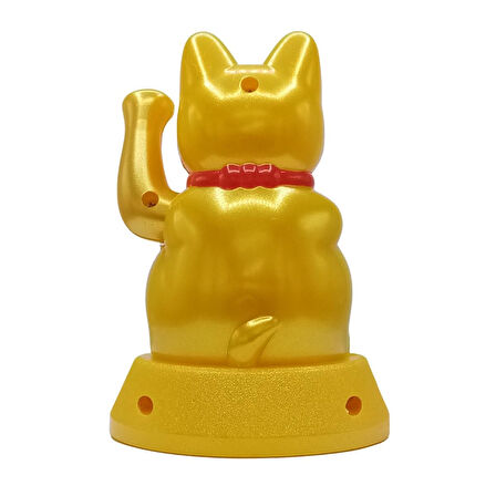 Maneki Neko Gold El Sallayan Şans Kedisi Büyük Solar Güneş Enerjili