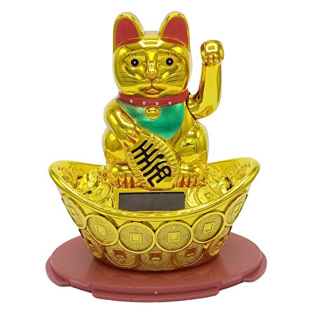 Maneki Neko El Sallayan Şans Kedisi Solar Güneş Enerjili No.4 Alk2934