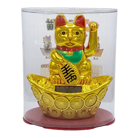 Maneki Neko El Sallayan Şans Kedisi Solar Güneş Enerjili No.4 Alk2934