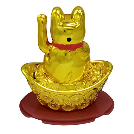 Maneki Neko El Sallayan Şans Kedisi Solar Güneş Enerjili No.4 Alk2934