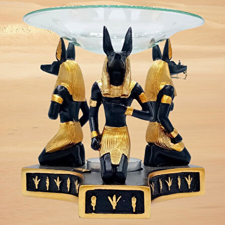 Anubis Buhurdanlık Esansiyel Yağ Brülörü Antik Mısır Firavun