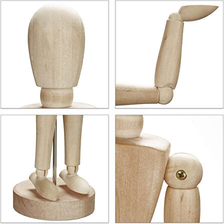 Eskiz Mankeni Ahşap Model 15 cm Manken Modelling