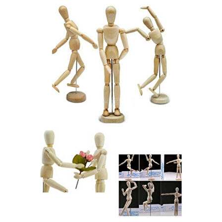Eskiz Mankeni Ahşap Model 15 cm Manken Modelling