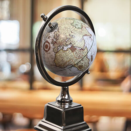 Dünya Küre Stantlı Dekoratif Döner World Globe Sl340-D 26cm