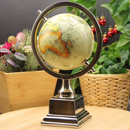 Dünya Küre Stantlı Dekoratif Döner World Globe Sl340-C 26cm