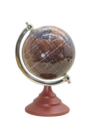 Dünya Küre Stantlı Dekoratif Döner World Globe SL339-B 26cm