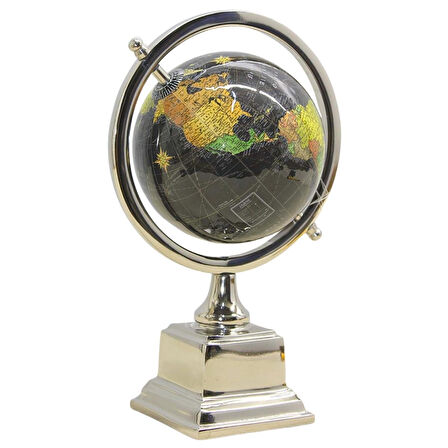 Dünya Küre Stantlı Dekoratif Döner World Globe Sl340-B 26cm