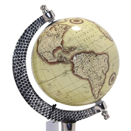 Dünya Küre Stantlı Dekoratif Döner World Globe Sl911-A 24cm