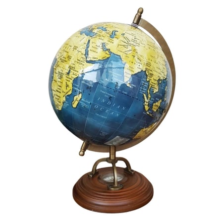 Dekoratif Dünya Küre Pusulalı 32 cm 4138-F