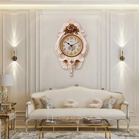 Duvar Saati Fil Temalı Büyük Polyester Saat Ack No.1 48 x 84 cm