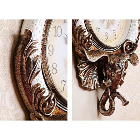 Duvar Saati Fil Temalı Büyük Polyester Saat Koy No.3 40 x 67 cm