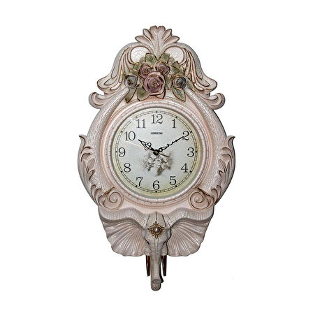 Duvar Saati Fil Temalı Büyük Polyester Saat Ack No.2 40 x 67 cm