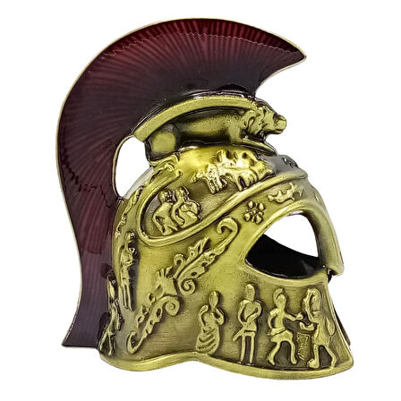Metal Gold Leonidas Sparta Miğferi Biblo 10 cm